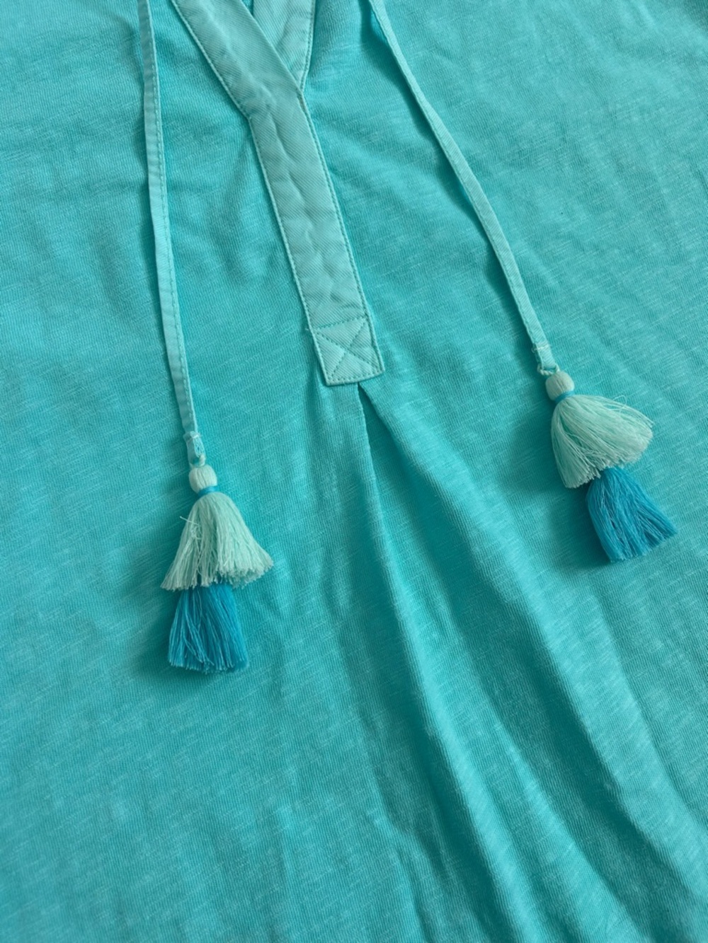 Vineyard Vines | women’s size medium turquoise Dress with tassels - Picture 4 of 8